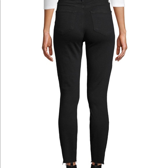 New Paige Hoxton Shopbop frayed hem black ankle 24 - Picture 2 of 2